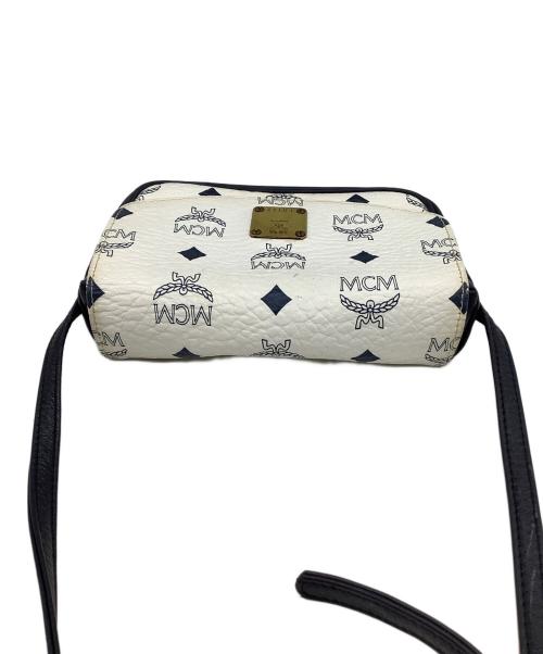 MCM（エムシーエム）MCM (エムシーエム) ショルダーポーチ ホワイト×ブラックの古着・服飾アイテム