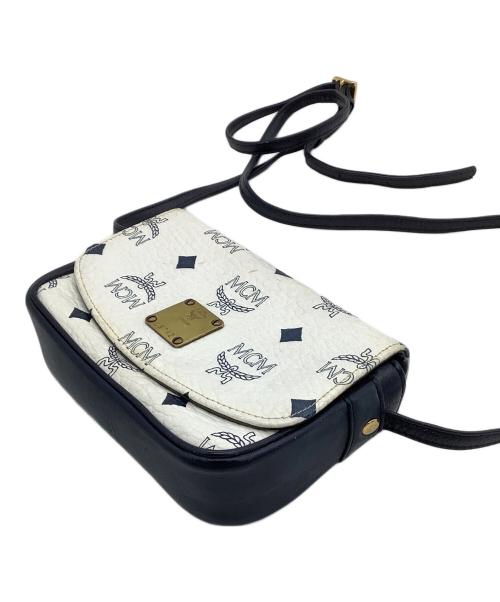 MCM（エムシーエム）MCM (エムシーエム) ショルダーポーチ ホワイト×ブラックの古着・服飾アイテム