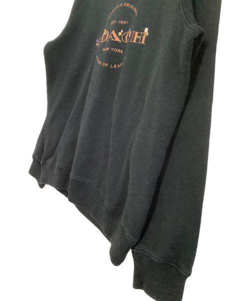 COACH（コーチ）COACH (コーチ) Vガゼットロゴプリントスウェット ブラック サイズ:Sの古着・服飾アイテム