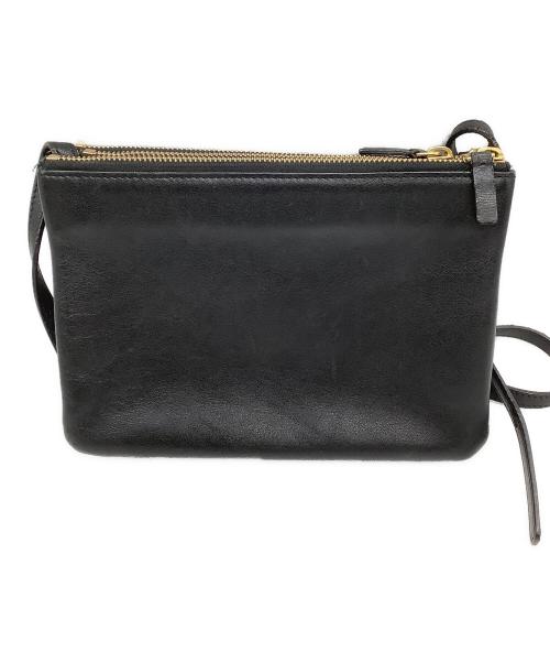 CELINE（セリーヌ）CELINE (セリーヌ) レザーショルダーバッグ　トリオ ブラックの古着・服飾アイテム