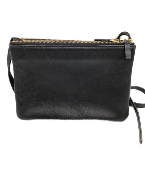 CELINE（セリーヌ）CELINE (セリーヌ) レザーショルダーバッグ　トリオ ブラックの古着・服飾アイテム