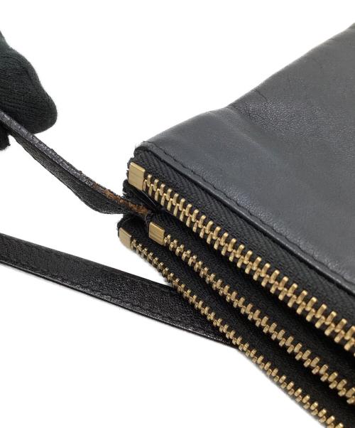 CELINE（セリーヌ）CELINE (セリーヌ) レザーショルダーバッグ　トリオ ブラックの古着・服飾アイテム