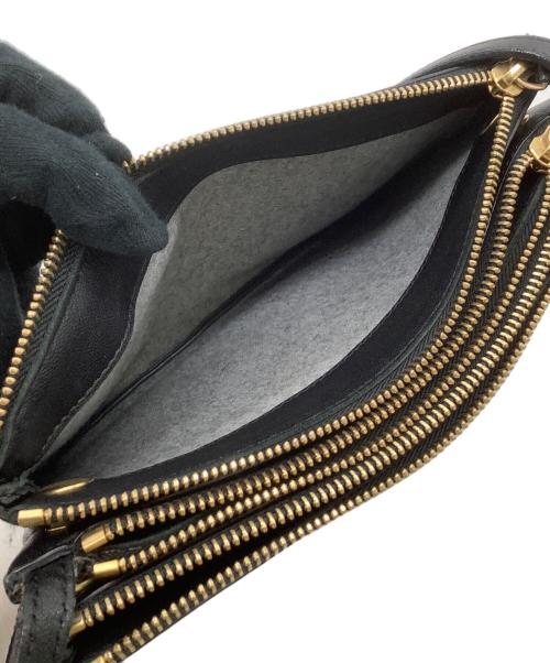 CELINE（セリーヌ）CELINE (セリーヌ) レザーショルダーバッグ　トリオ ブラックの古着・服飾アイテム