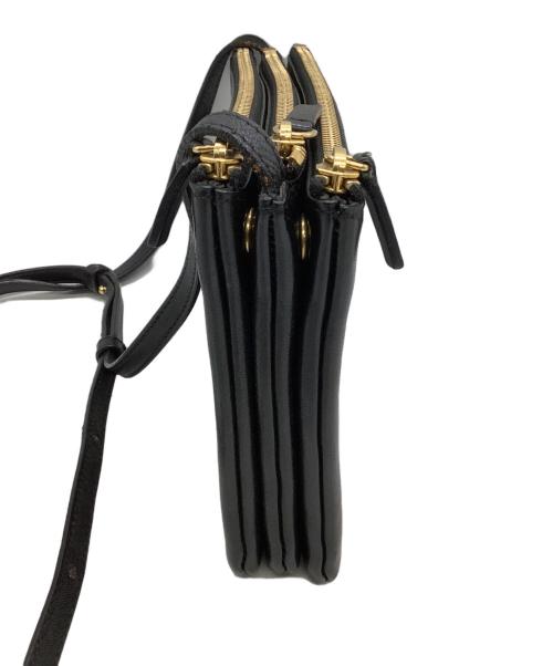 CELINE（セリーヌ）CELINE (セリーヌ) レザーショルダーバッグ　トリオ ブラックの古着・服飾アイテム