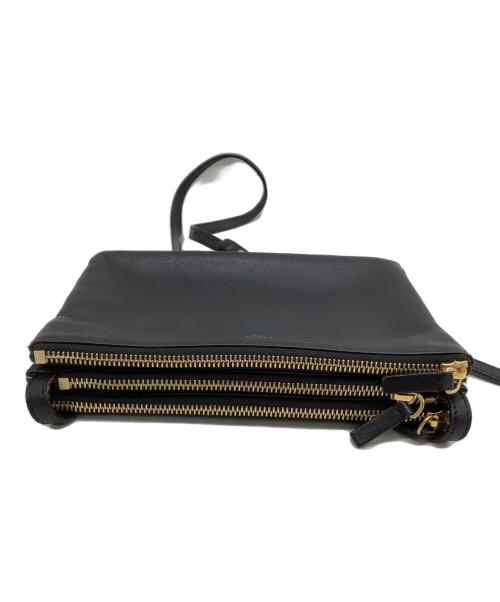 CELINE（セリーヌ）CELINE (セリーヌ) レザーショルダーバッグ　トリオ ブラックの古着・服飾アイテム