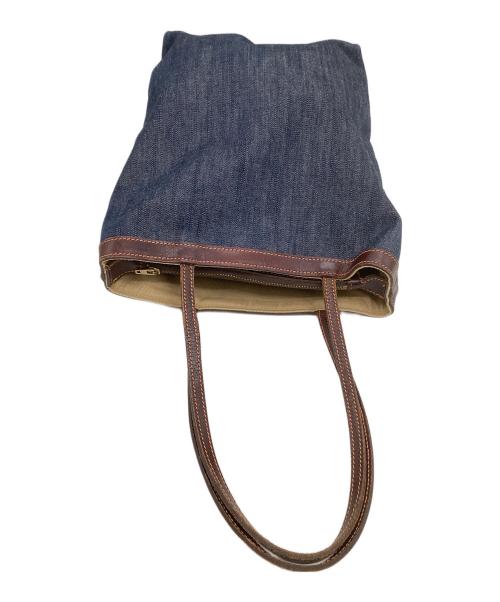 J&M DAVIDSON（ジェイ＆エム デヴィッドソン）J&M DAVIDSON (ジェイ＆エム デヴィッドソン) トートバッグ インディゴ×ブラウンの古着・服飾アイテム