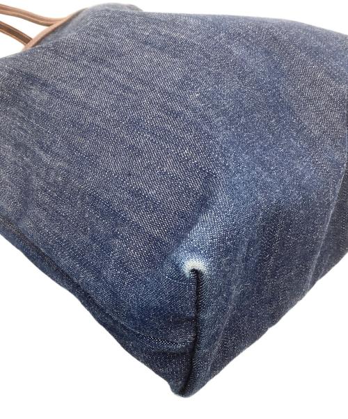 J&M DAVIDSON（ジェイ＆エム デヴィッドソン）J&M DAVIDSON (ジェイ＆エム デヴィッドソン) トートバッグ インディゴ×ブラウンの古着・服飾アイテム