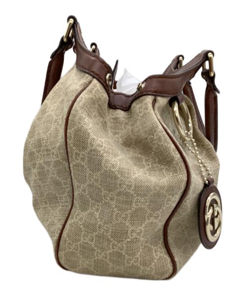 GUCCI（グッチ）GUCCI (グッチ) ハンドバッグ　スーキー　GG柄 ベージュ×ブラウンの古着・服飾アイテム