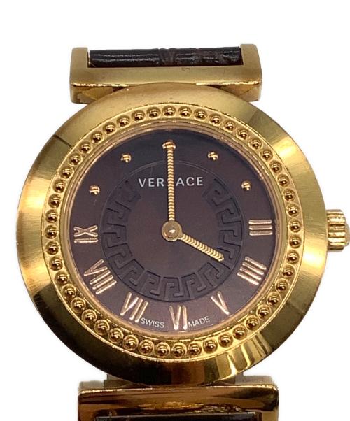 VERSACE（ヴェルサーチェ）VERSACE (ヴェルサーチェ) 腕時計 クォーツ ブラックの古着・服飾アイテム