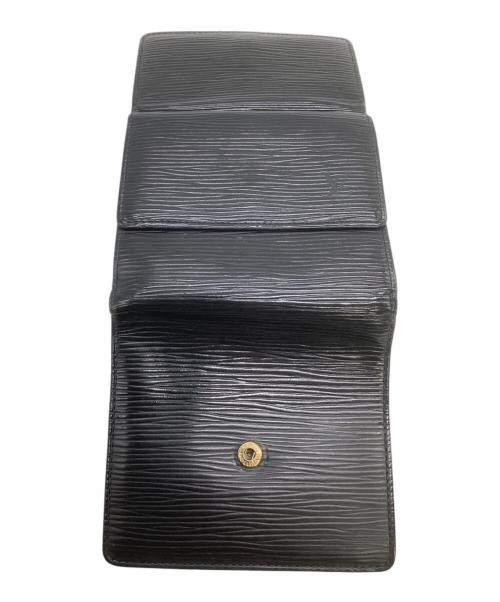 LOUIS VUITTON（ルイ ヴィトン）LOUIS VUITTON (ルイ ヴィトン) 3つ折り財布　エピ　ポルトモネ・ビエ・カルトクレディ ブラックの古着・服飾アイテム