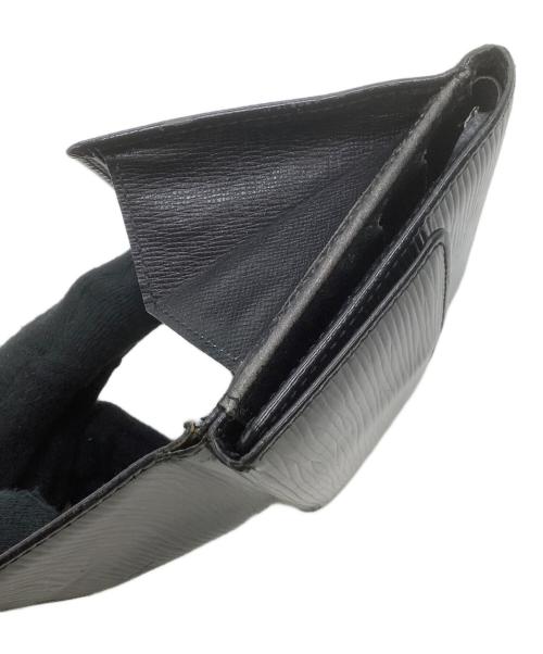 LOUIS VUITTON（ルイ ヴィトン）LOUIS VUITTON (ルイ ヴィトン) 3つ折り財布　エピ　ポルトモネ・ビエ・カルトクレディ ブラックの古着・服飾アイテム