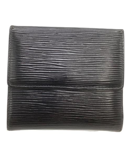 LOUIS VUITTON（ルイ ヴィトン）LOUIS VUITTON (ルイ ヴィトン) 3つ折り財布　エピ　ポルトモネ・ビエ・カルトクレディ ブラックの古着・服飾アイテム