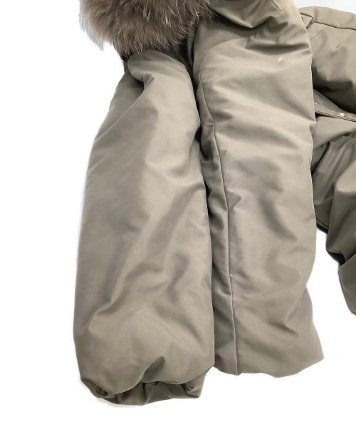 green label relaxing（グリーンレーベルリラクシング）green label relaxing (グリーンレーベルリラクシング) ダウンコート　FM 2WAY ファー ノーステッチ ダウン コート オリーブ サイズ:36の古着・服飾アイテム