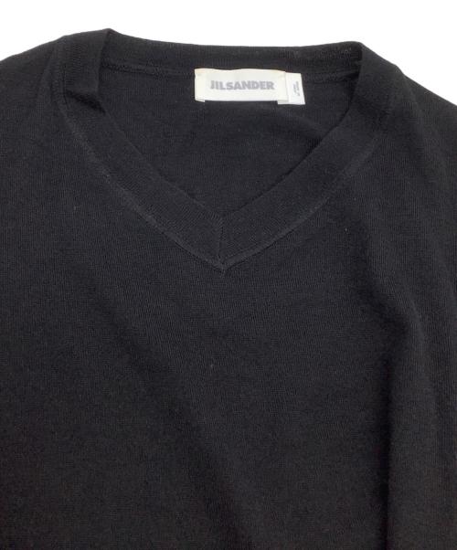 JIL SANDER（ジルサンダー）JIL SANDER (ジルサンダー) 薄手ニット ブラック サイズ:48の古着・服飾アイテム