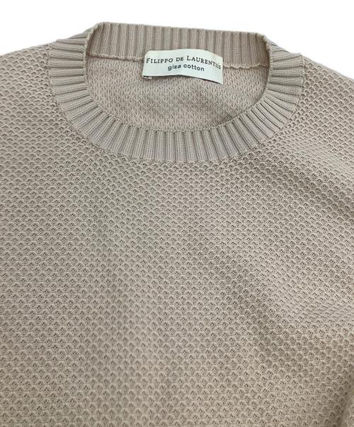 FILIPPO DE LAURENTIIS（フィリッポ・デ・ローレンティス）FILIPPO DE LAURENTIIS (フィリッポ・デ・ローレンティス) 薄手ニット ベージュ サイズ:52の古着・服飾アイテム