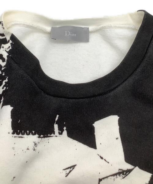 DIOR HOMME（ディオール オム）DIOR HOMME (ディオール オム) スウェット ホワイト×ブラック サイズ:Sの古着・服飾アイテム