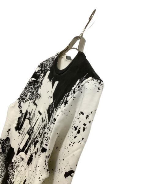 DIOR HOMME（ディオール オム）DIOR HOMME (ディオール オム) スウェット ホワイト×ブラック サイズ:Sの古着・服飾アイテム