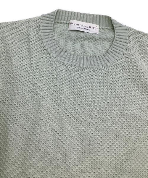 FILIPPO DE LAURENTIIS（フィリッポ・デ・ローレンティス）FILIPPO DE LAURENTIIS (フィリッポ・デ・ローレンティス) 薄手ニット グリーン サイズ:52の古着・服飾アイテム
