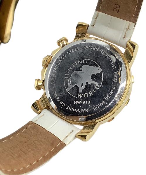 HUNTING WORLD（ハンティングワールド）HUNTING WORLD (ハンティングワールド) クロノグラフ　クォーツ ホワイトの古着・服飾アイテム
