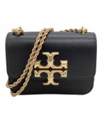 TORY BURCHトリーバーチ）の古着「チェーンショルダーバッグ エレノア スモール コンバーチブル」｜ブラック×ゴールド