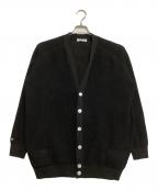 MADISON BLUEマディソンブルー）の古着「薄手カーディガン　BIG KNIT V CD MESH」｜ブラック