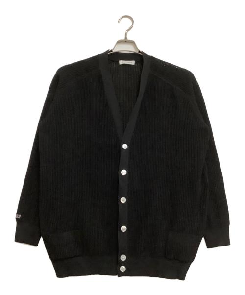 MADISON BLUE（マディソンブルー）MADISON BLUE (マディソンブルー) 薄手カーディガン　BIG KNIT V CD MESH ブラック サイズ:XSの古着・服飾アイテム