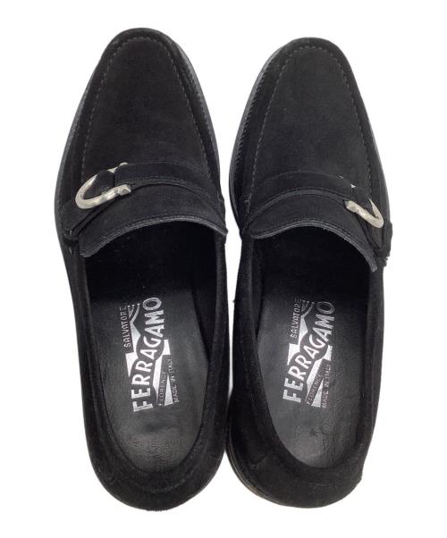 Salvatore Ferragamo（サルヴァトーレ フェラガモ）Salvatore Ferragamo (サルヴァトーレ フェラガモ) ローファーGITファー ブラック サイズ:6 1/2の古着・服飾アイテム