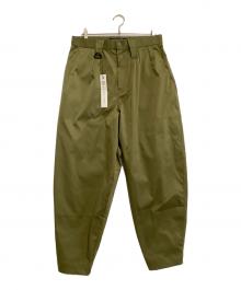 TAIGALIONA（タイガリオナ）の古着「トラウザーパンツ　TWO-TUCK WIDE TROUSERS」｜カーキ