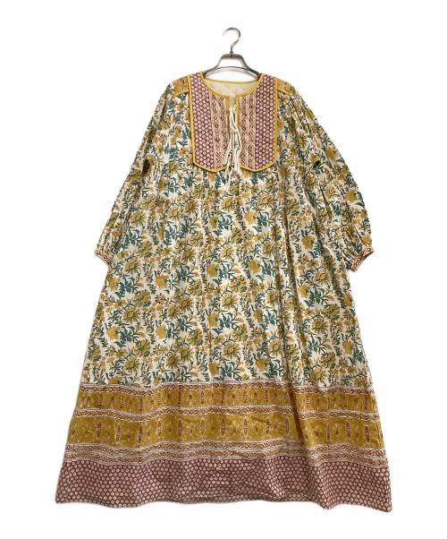 freada（フリーダ）freada (フリーダ) 長袖ワンピース インド胸キルト木版 マルチカラー サイズ:freeの古着・服飾アイテム