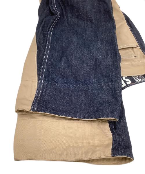 DAYTONA（デイトナ）DAYTONA (デイトナ) 切替デニムパンツ インディゴ×ブラウン サイズ:W36×L33の古着・服飾アイテム