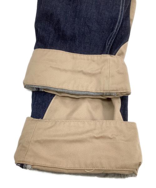 DAYTONA（デイトナ）DAYTONA (デイトナ) 切替デニムパンツ インディゴ×ブラウン サイズ:W36×L33の古着・服飾アイテム