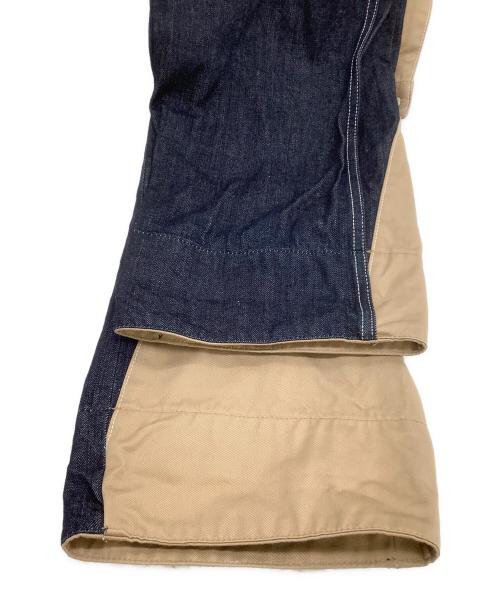 DAYTONA（デイトナ）DAYTONA (デイトナ) 切替デニムパンツ インディゴ×ブラウン サイズ:W36×L33の古着・服飾アイテム