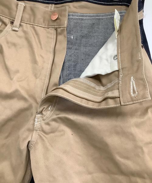 DAYTONA（デイトナ）DAYTONA (デイトナ) 切替デニムパンツ インディゴ×ブラウン サイズ:W36×L33の古着・服飾アイテム