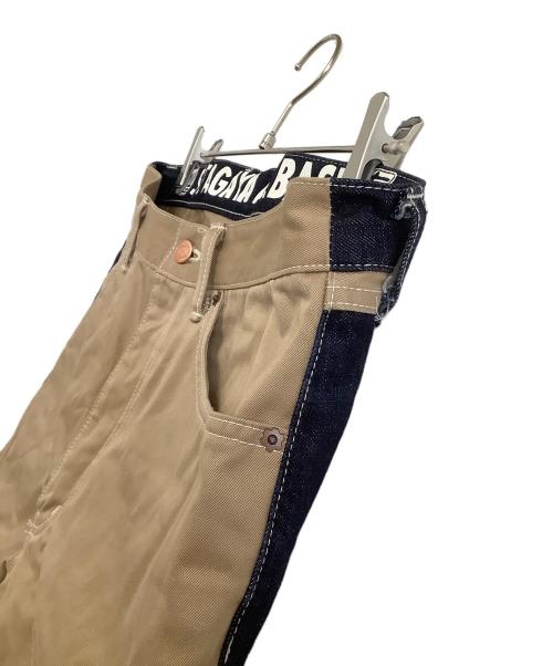 DAYTONA（デイトナ）DAYTONA (デイトナ) 切替デニムパンツ インディゴ×ブラウン サイズ:W36×L33の古着・服飾アイテム