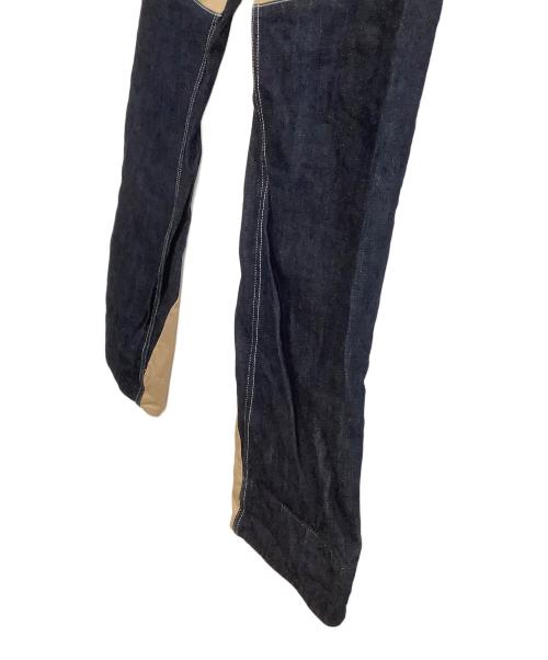 DAYTONA（デイトナ）DAYTONA (デイトナ) 切替デニムパンツ インディゴ×ブラウン サイズ:W36×L33の古着・服飾アイテム