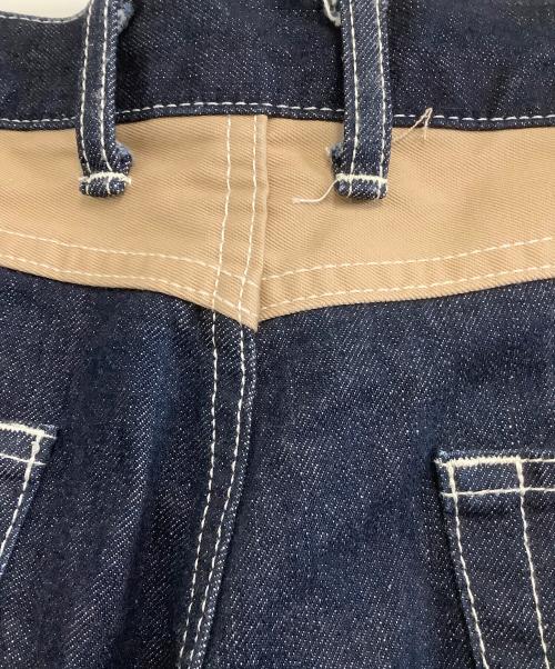 DAYTONA（デイトナ）DAYTONA (デイトナ) 切替デニムパンツ インディゴ×ブラウン サイズ:W36×L33の古着・服飾アイテム