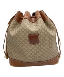 CELINE（セリーヌ）の古着「巾着ショルダーバッグ 	マカダム」｜ブラウン