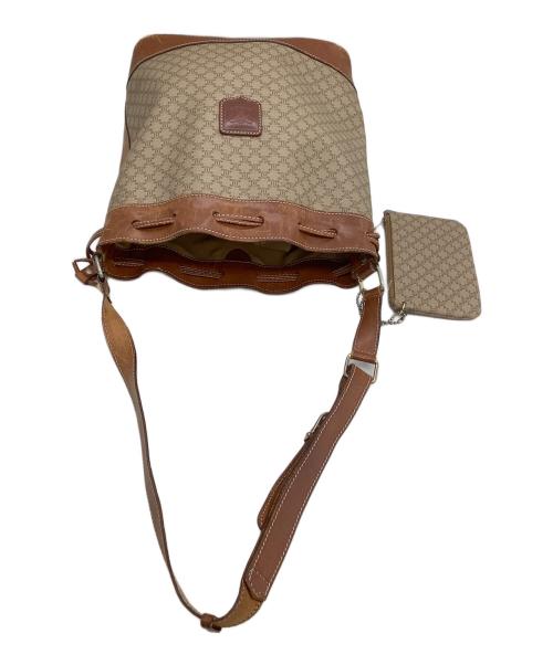 CELINE（セリーヌ）CELINE (セリーヌ) 巾着ショルダーバッグ 	マカダム ブラウンの古着・服飾アイテム