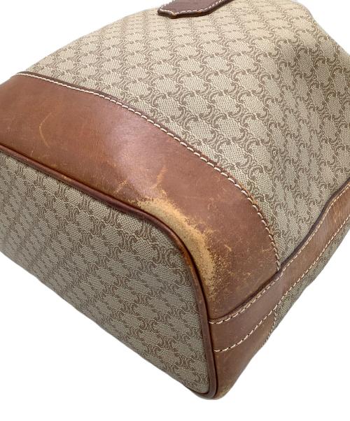 CELINE（セリーヌ）CELINE (セリーヌ) 巾着ショルダーバッグ 	マカダム ブラウンの古着・服飾アイテム