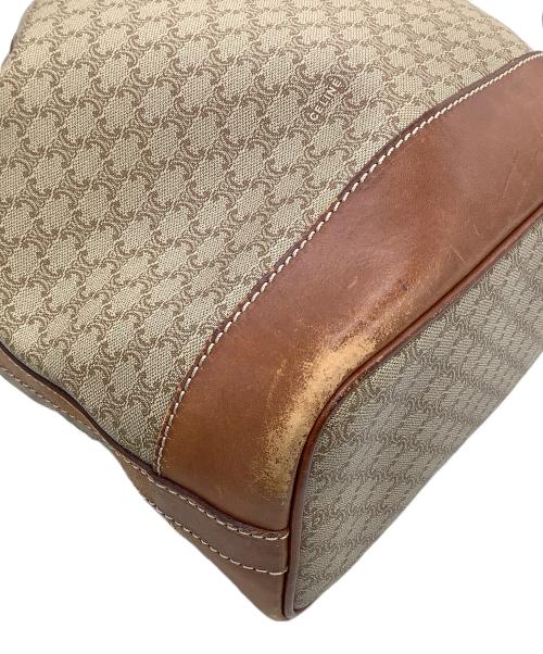 CELINE（セリーヌ）CELINE (セリーヌ) 巾着ショルダーバッグ 	マカダム ブラウンの古着・服飾アイテム