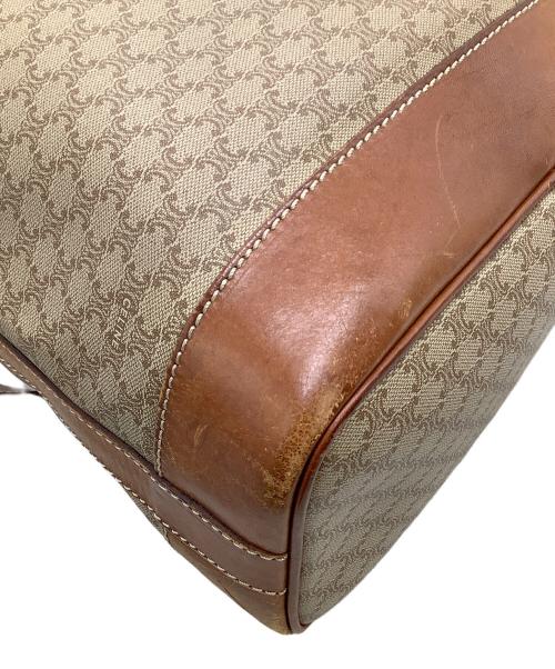 CELINE（セリーヌ）CELINE (セリーヌ) 巾着ショルダーバッグ 	マカダム ブラウンの古着・服飾アイテム