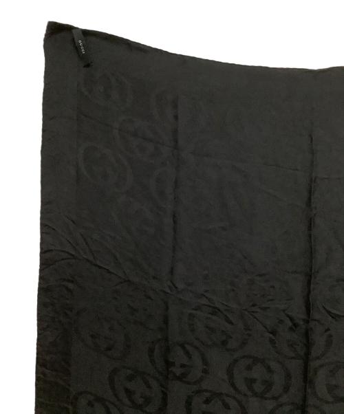 GUCCI（グッチ）GUCCI (グッチ) 大判スカーフ GG ブラックの古着・服飾アイテム