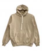 KITHキス）の古着「プルオーバーパーカー　エンボスロゴ」｜ベージュ