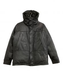 THE NORTHFACE PURPLELABEL（ザ・ノースフェイス パープルレーベル）の古着「ダウンジャケット　Mountain Down Leather Jacket」｜ブラック