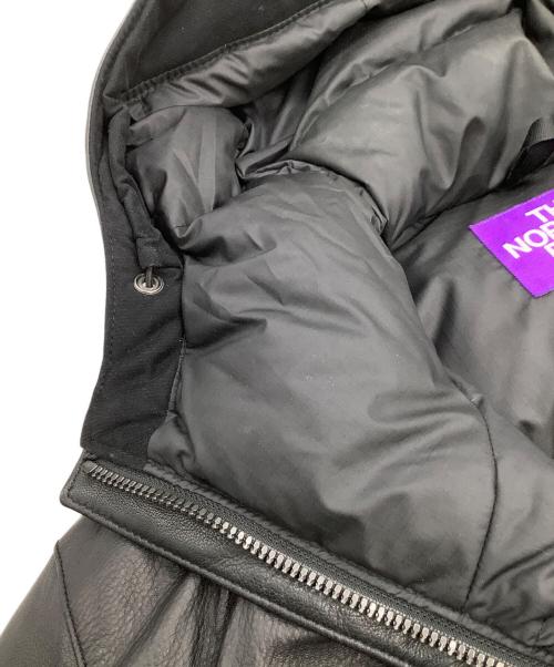 THE NORTHFACE PURPLELABEL（ザ・ノースフェイス パープルレーベル）THE NORTHFACE PURPLELABEL (ザ・ノースフェイス パープルレーベル) ダウンジャケット　Mountain Down Leather Jacket ブラック サイズ:Mの古着・服飾アイテム