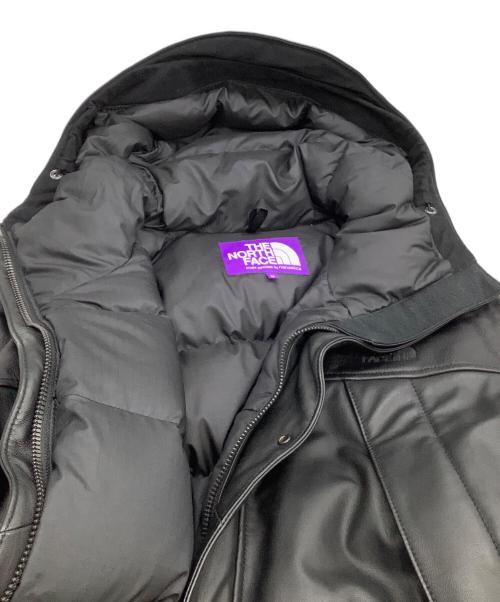 THE NORTHFACE PURPLELABEL（ザ・ノースフェイス パープルレーベル）THE NORTHFACE PURPLELABEL (ザ・ノースフェイス パープルレーベル) ダウンジャケット　Mountain Down Leather Jacket ブラック サイズ:Mの古着・服飾アイテム