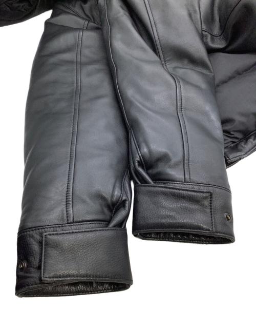 THE NORTHFACE PURPLELABEL（ザ・ノースフェイス パープルレーベル）THE NORTHFACE PURPLELABEL (ザ・ノースフェイス パープルレーベル) ダウンジャケット　Mountain Down Leather Jacket ブラック サイズ:Mの古着・服飾アイテム