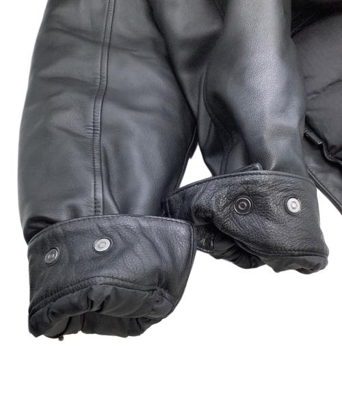 THE NORTHFACE PURPLELABEL（ザ・ノースフェイス パープルレーベル）THE NORTHFACE PURPLELABEL (ザ・ノースフェイス パープルレーベル) ダウンジャケット　Mountain Down Leather Jacket ブラック サイズ:Mの古着・服飾アイテム