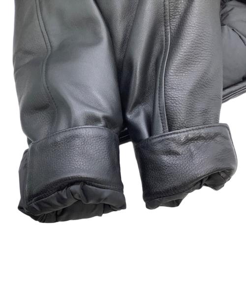 THE NORTHFACE PURPLELABEL（ザ・ノースフェイス パープルレーベル）THE NORTHFACE PURPLELABEL (ザ・ノースフェイス パープルレーベル) ダウンジャケット　Mountain Down Leather Jacket ブラック サイズ:Mの古着・服飾アイテム