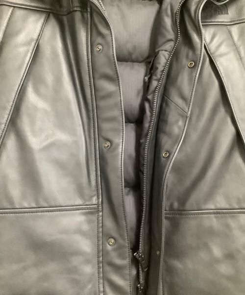 THE NORTHFACE PURPLELABEL（ザ・ノースフェイス パープルレーベル）THE NORTHFACE PURPLELABEL (ザ・ノースフェイス パープルレーベル) ダウンジャケット　Mountain Down Leather Jacket ブラック サイズ:Mの古着・服飾アイテム